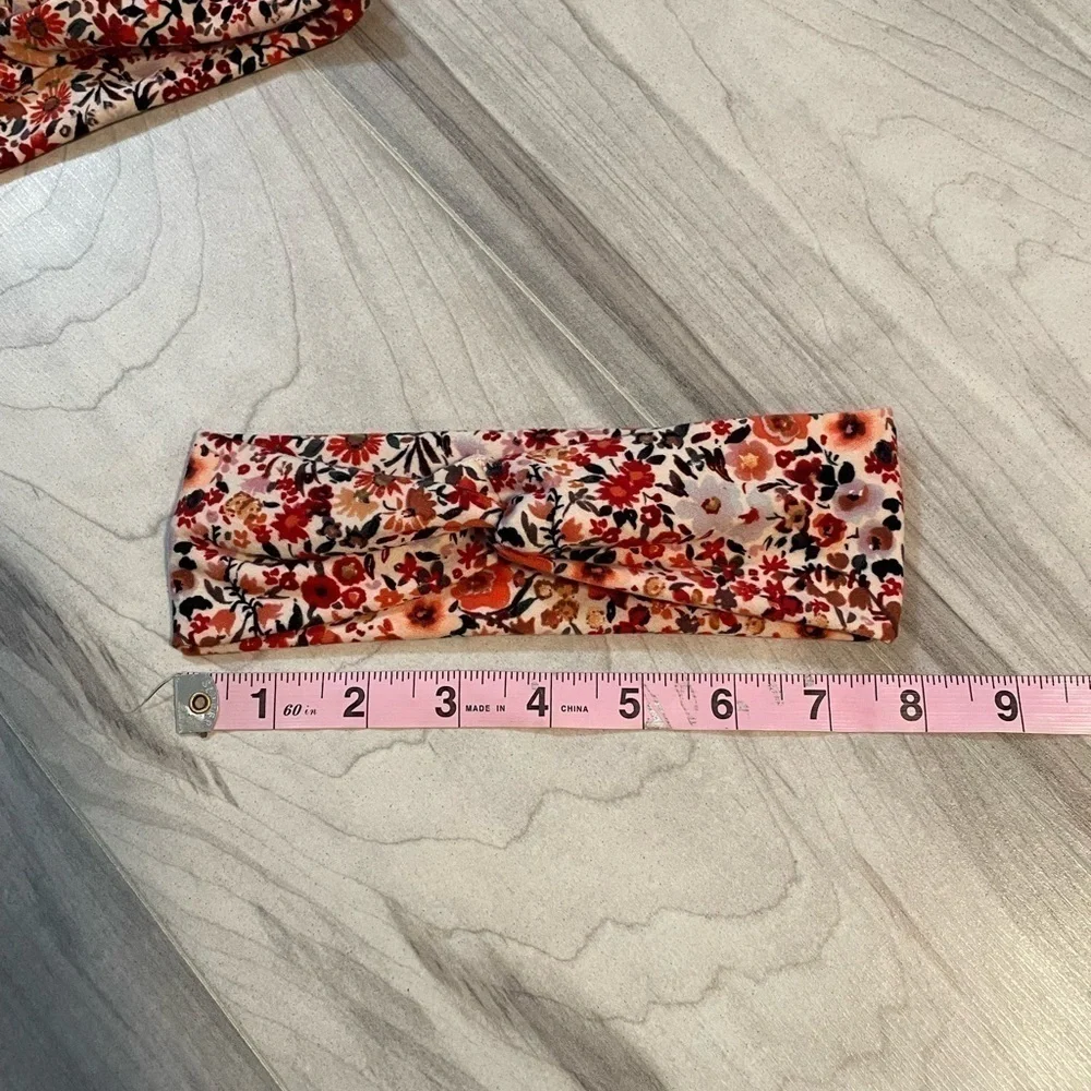 Handmade Set Of 2 Mommy & Me Matching Floral Stretchy Headband-See Measurements